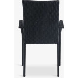 Stackable Chair Natural and BLACK Garden Chairs GMS Store