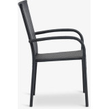Stackable Chair Natural and BLACK Garden Chairs GMS Store