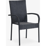 Stackable Chair Natural and BLACK Garden Chairs GMS Store