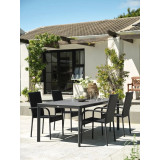Stackable Chair Natural and BLACK Garden Chairs GMS Store