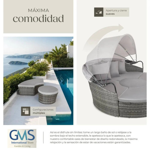 Rattan Island in Gray, Natural, and Black Home GMS Store