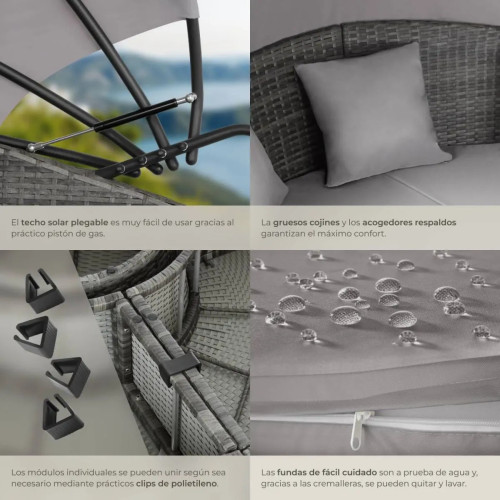 Rattan Island in Gray, Natural, and Black Home GMS Store