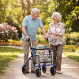 Andador para Ancianos Plegable in Rojo y Azul ocio y bienestar