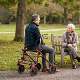 Andador para Ancianos Plegable in Rojo y Azul ocio y bienestar