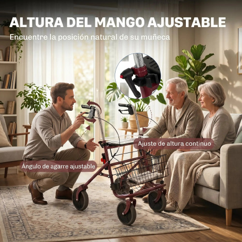 Andador para Ancianos Plegable in Rojo y Azul ocio y bienestar