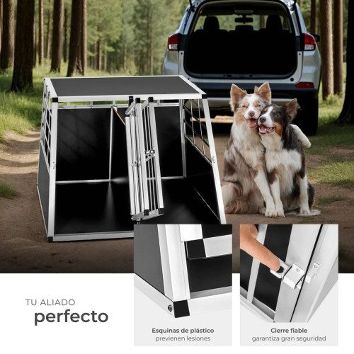 Double Aluminum Dog Transport Crate Home GMS Store
