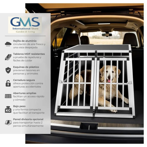 Double Aluminum Dog Transport Crate Home GMS Store