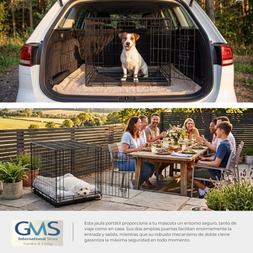 🐶 Dog Crate LUNA – 121.5 × 75.5 × 80.5 cm Dog carriers GMS Store