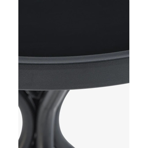 Black Table (Ø60) + 2 Black Chairs Garden Furniture Sets GMS
