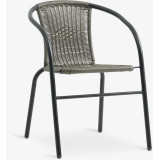 Bistro Chair Set with Gray Poly Rattan Weave Home GMS Shop