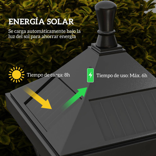 Farol Solar de Jardín con 6h de Autonomía Inicio GMS Shop